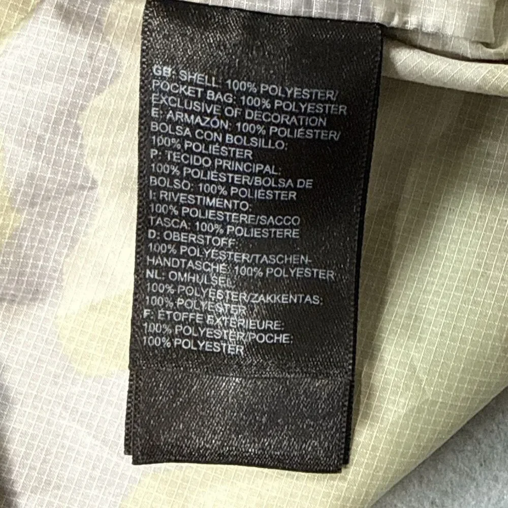 The North Face Camo Anorak Pullover Windbreaker Jacket Men's Small Hooded